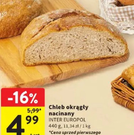 Chleb okrągły nacinany INTER EUROPOL
