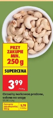 Orzechy nerkowca prażone, solone