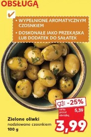 Zielone oliwki nadziewane czosnkiem
