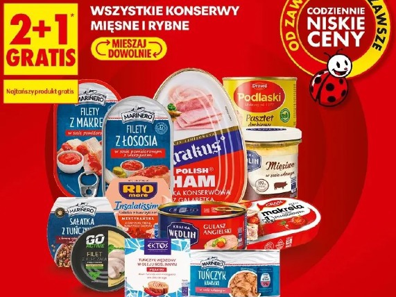 Wszystkie konserwy mięsne i rybne