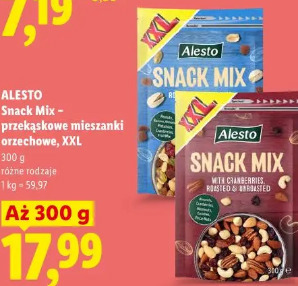 Alesto Snack Mix – przekąskowe mieszanki orzechowe, XXL