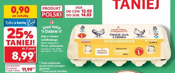 Jaja z chowu ściółkowego klasa wagowa L