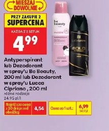 Antyperspirant lub Dezodorant w spray'u Be Beauty, 200 ml lub Dezodorant w spray'u Lucca Cipriano, 200 ml