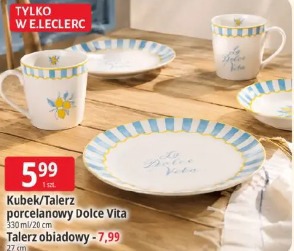 Kubek/Talerz porcelanowy Dolce Vita
