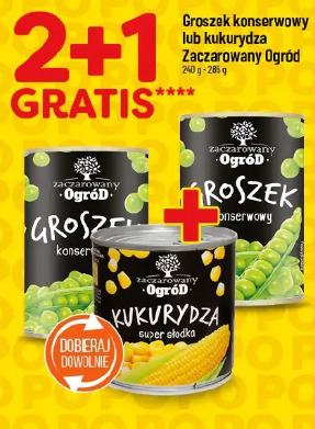 Groszek konserwowy lub kukurydza Zaczarowany Ogród