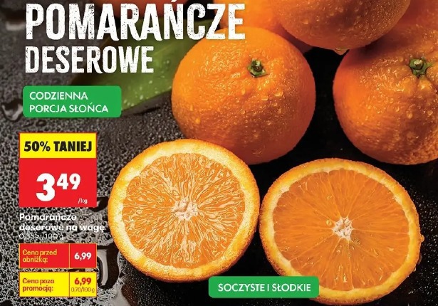 Pomarańcze deserowe na wagę