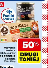 Wszystkie pasztety, blok foie gras CARREFOUR ORIGINAL