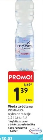 Primavera woda źródlana