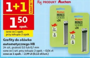 Grafity do ołówka automatycznego HB Auchan