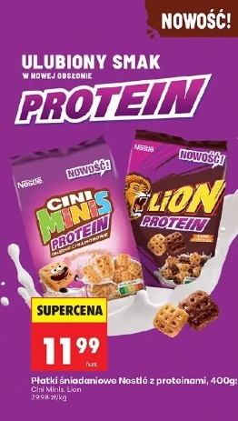Płatki śniadaniowe Nestlé z proteinami Cini Minis, Lion