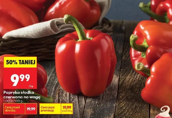 Papryka słodka czerwona na wagę