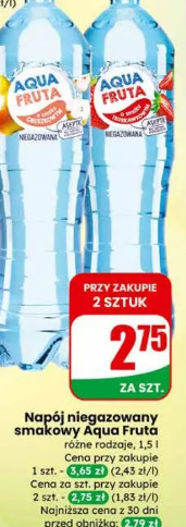 Napój niegazowany smaki Aqua Fruta