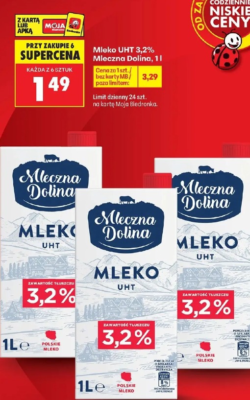 Mleko UHT 3,2% Mleczna Dolina