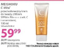 Meishoku C-Vita przeciwzmarszczkowy krem do twarzy z filtrem SPF50+ PA++++ z wit. C i roślinnymi