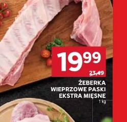 Żeberka wieprzowe paski ekstra mięsne