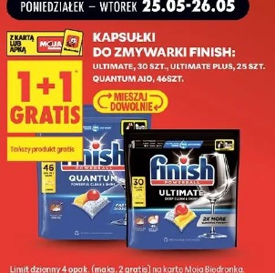 Kapsułki do zmywarki Finish: Ultimate 30 szt., Ultimate Plus 25 szt., Quantum AIO 46 szt.