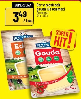 Ser w plastrach gouda lub edamski Polmlek