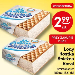 Lody Kostka Śnieżna Koral
