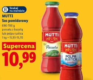 Mutti Sos pomidorowy passata z bazylią lub polpa rustica