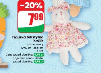 Figurka tekstylna królik