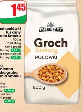 Groch połówki łuskany Kuchnia Smaku