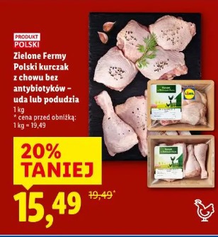 Zielone Fermy Polski kurczak z chowu bez antybiotyków – uda lub podudzia