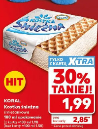Koral Kostka śnieżna śmietankowa