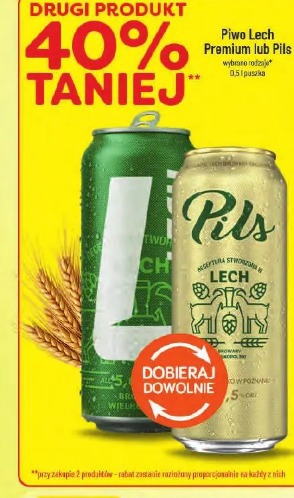 Piwo Lech Premium lub Pils