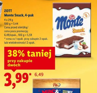 Zott Monte Snack, 4-pak