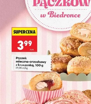 Pączek mleczno-orzechowy z kruszonką