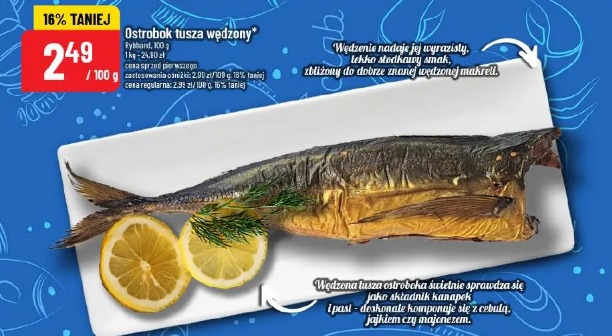 Ostrobok tusza wędzony Ryband