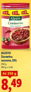 Alesto Żurawina suszona, XXL