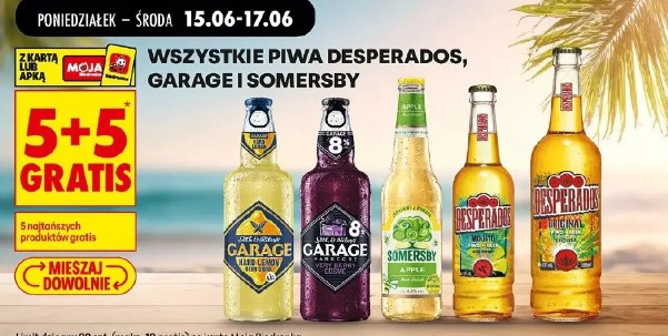 Desperados, Garage, Somersby piwa