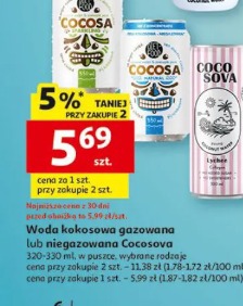 Woda kokosowa gazowana lub niegazowana Cocosa