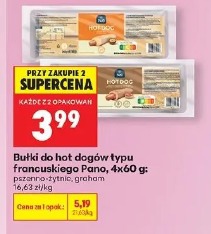 Bułki do hot dogów typu francuskiego Pano, 200 g: pszenne, graham