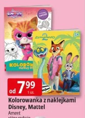 Kolorowanka z naklejkami Disney, Mattel Ameet