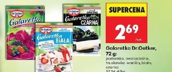 Galaretka Dr.Oetker: poziomkowa, owoce leśne, truskawkowa, wanilia, biała, czarna