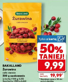 Bakalland Żurawina całe owoce