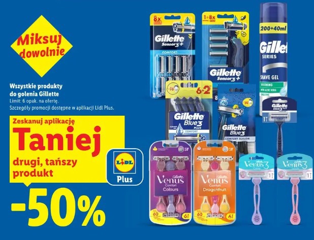 Wszystkie produkty do golenia Gillette
