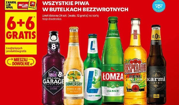 Wszystkie piwa w butelkach bezzwrotnych