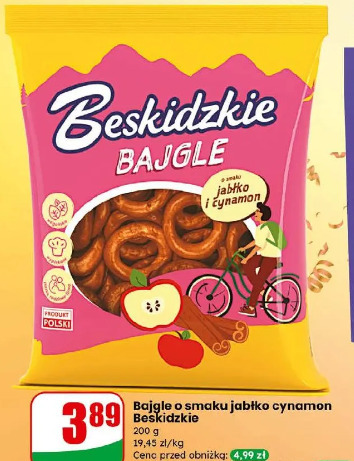 Bajgle o smaku jabłko cynamon Beskidzkie