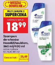 Szampon do włosów Head&Shoulders, 360 ml/400 ml różne rodzaje