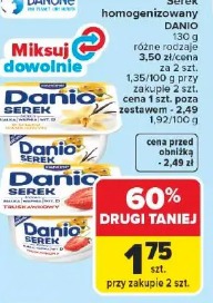 Serek homogenizowany Danio Danone