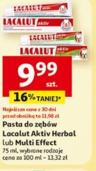Pasta do zębów Lacalut Aktiv Herbal lub Multi Effect