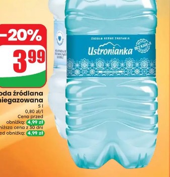 Woda źródlana niegazowana Ustronianka
