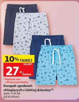 Dwupak spodenek chłopięcych z lekkiej dzianiny