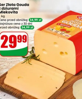 Ser Złota Gouda z dziurami Mlekovita