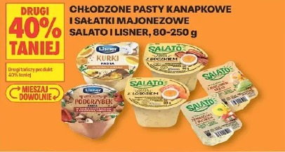 Chłodzone pasty kanapkowe i sałatki majonezowe Salato i Lisner