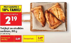 Trójkąt ze słodkim serkiem