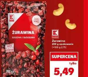 Żurawina suszona i słodzona